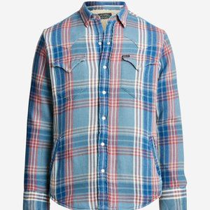 Polo Ralph Lauren Country Cotton Plaid Sherpa Long